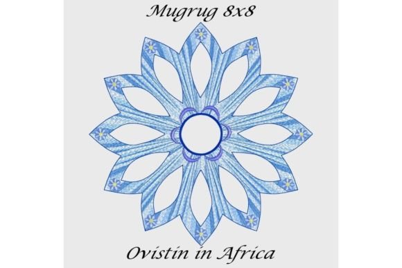 A Cozy Blue Floral Mug Rug Embroidery Design Review