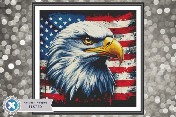 A Heartfelt Eagle & Flag Cross Stitch Pattern for Gifting