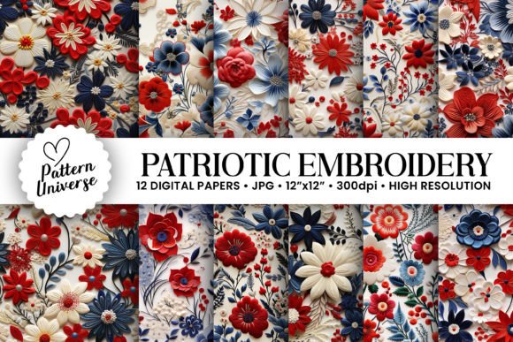 A Professional Review of Patriotic Floral Embroidery Patterns