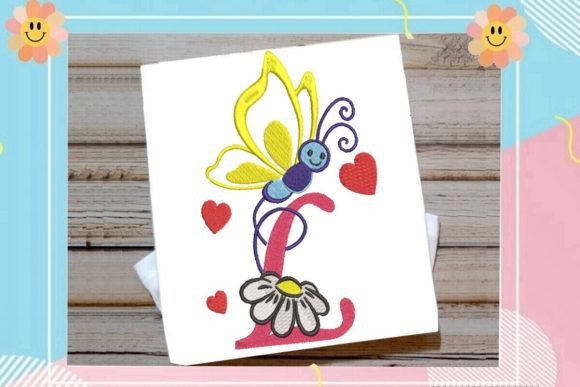 Butterfly L Monogram: Elegant Embroidery for Small Shops
