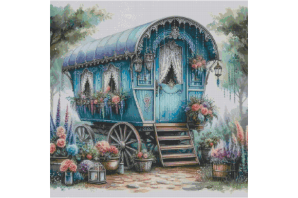 Caravan Cross Stitch Patterns for Craft Fair Products