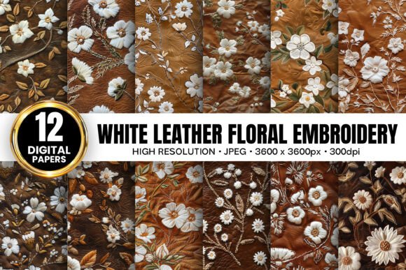 Practical Review of White Leather Floral Embroidery Patterns