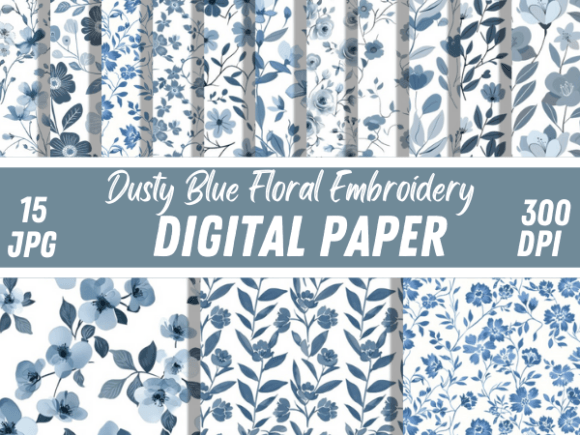 Reviewing Dusty Blue Floral Embroidery Patterns for Your Seasonal Shop