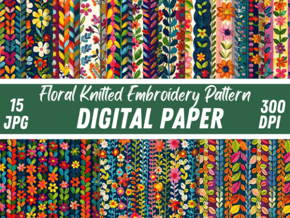 Reviewing Floral Knitted Embroidery Paper Pattern