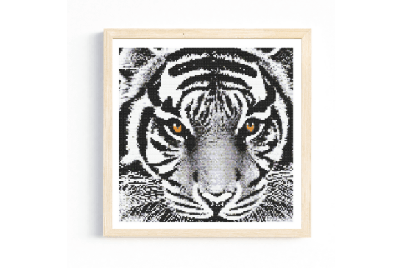 White Tiger Closeup Cross Stitch Pattern Review